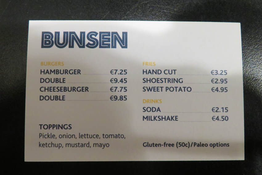 Bunsen: precios y carta