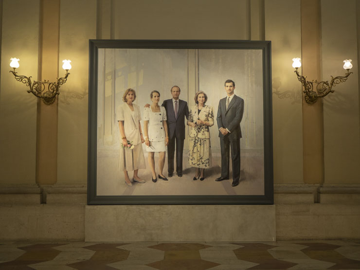 Miembros de la Familia Real, interior del Palacio Real