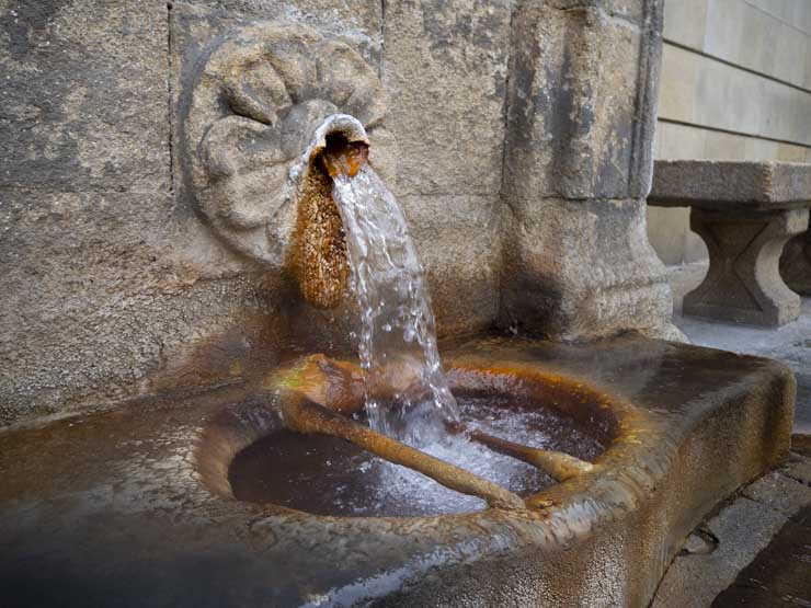 Una de las fuentes de As Burgas