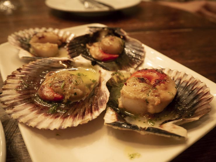 Zamburiñas en A Taberna de Cunqueiro