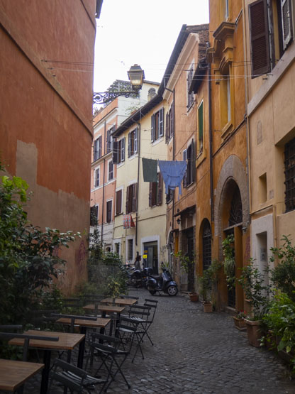 El Trastevere es pura magia, con rincones como este