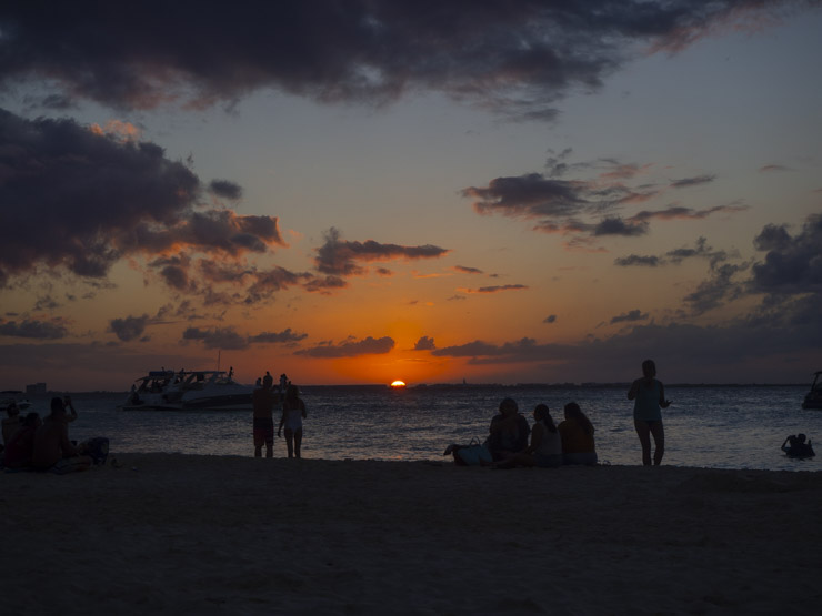 Atardecer en Playa Norte, Isla Mujeres