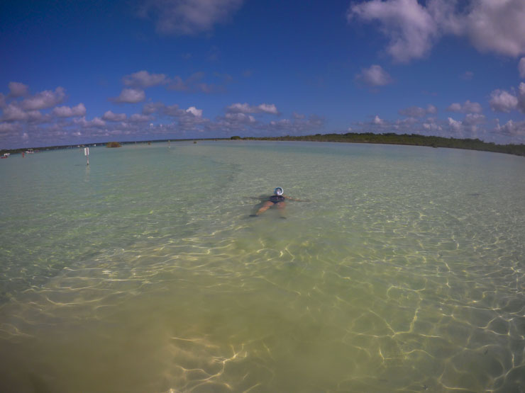 Canal de los Piratas, en la Laguna de los 7 colores de Bacalar
