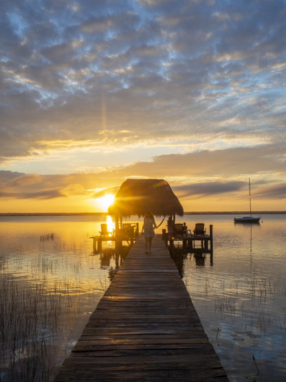 Amaneciendo en Bacalar