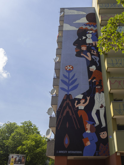 Ruta graffitis por Kreuzberg: Marielle Franco, de Kate Voronina