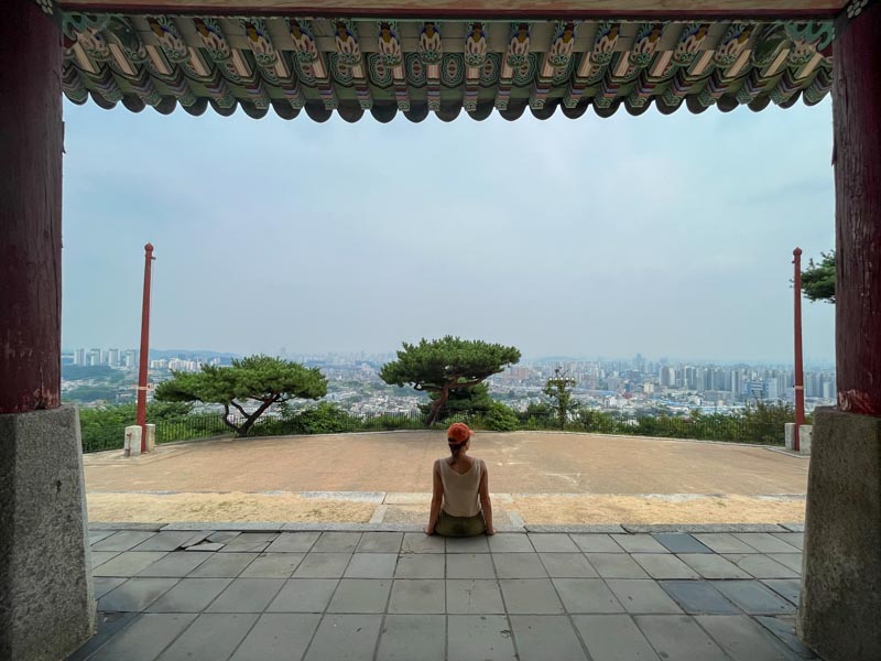 Seojangdae y sus vistas de Suwon