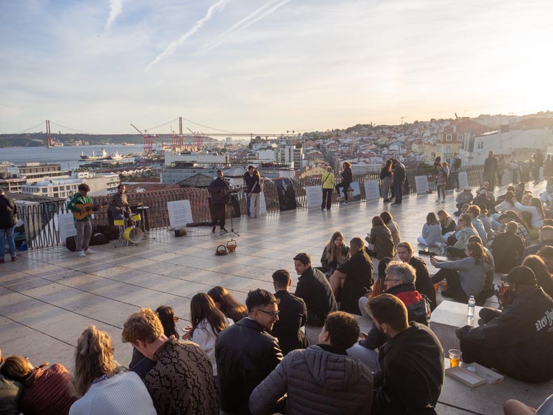 Mirador de Santa Catalina, el mejor de Lisboa para el atardecer