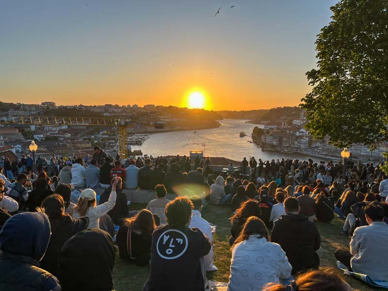 Jardim do Morro al atardecer: Oporto