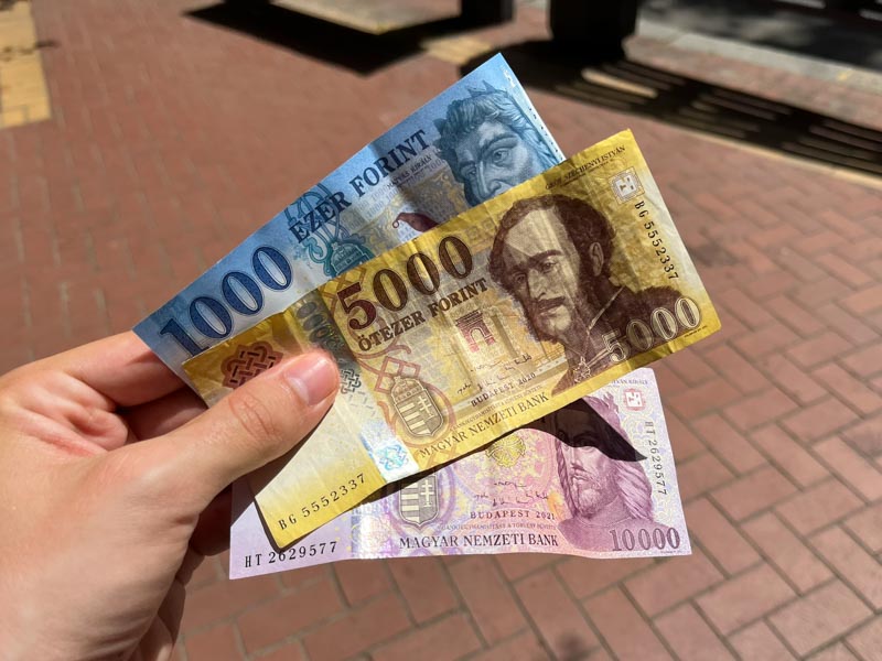florines hungaros billetes