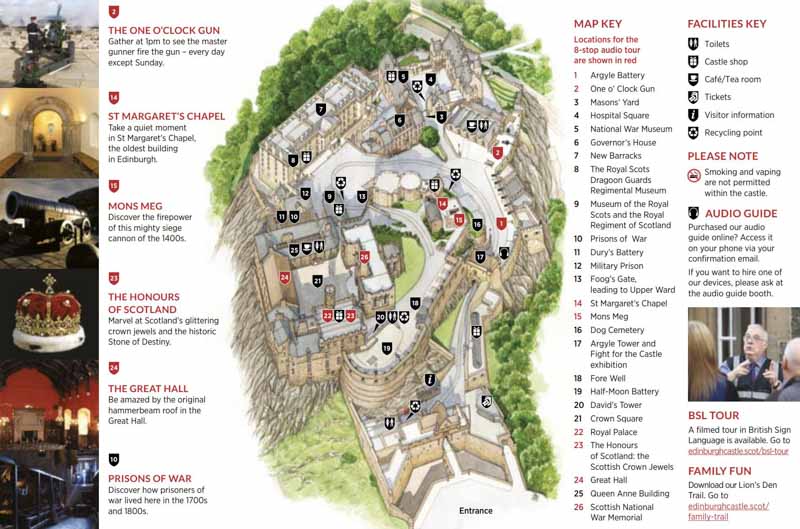 Edinburgh Castle map