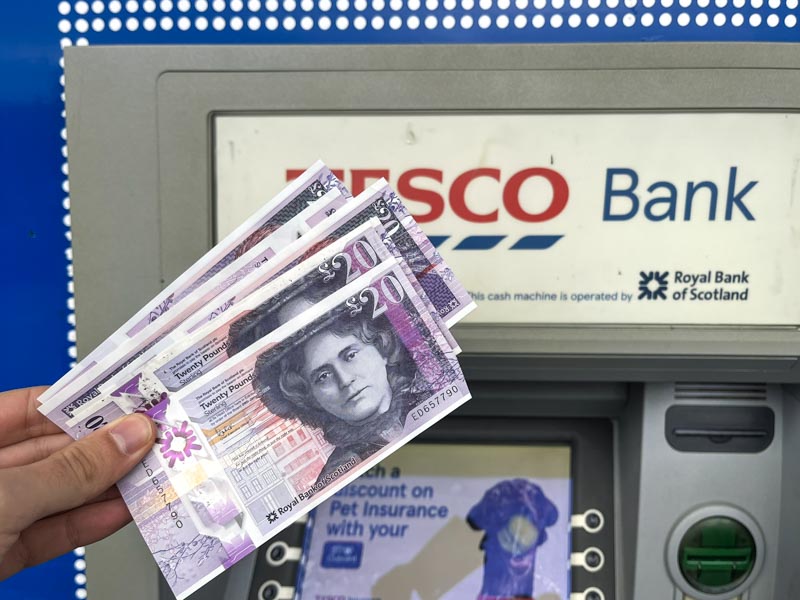 Dinero en Escocia: libras esterlinas
