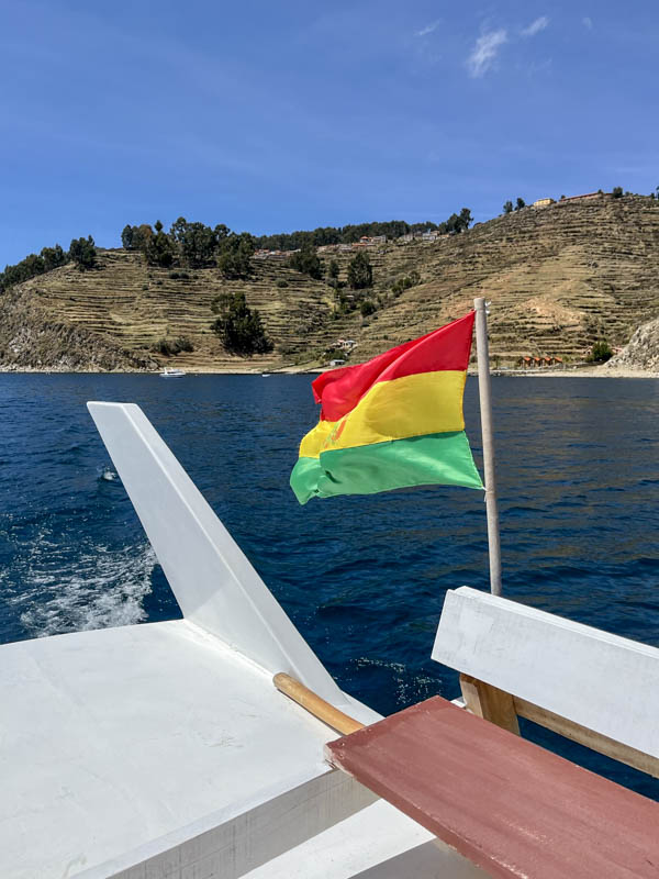Llegando a la Isla del Sol, Bolivia
