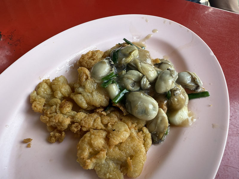 Tortilla de ostras en Bangkok