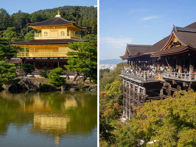 Pabellón Dorado y Kiyomizudera Temple