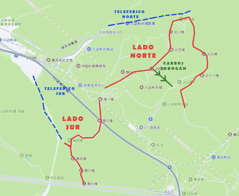 Mapa de Badaling