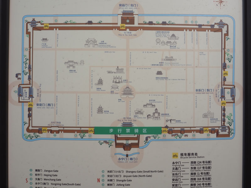 Mapa de la muralla de Xi'an
