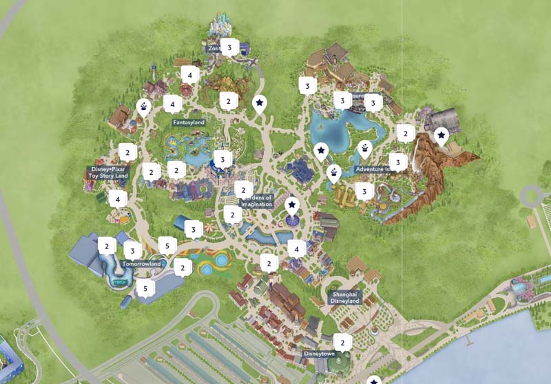 Mapa de Shanghai Disneyland