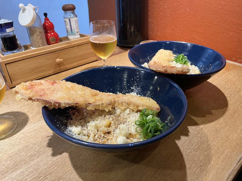 Udon Shin: carbonara udon en Tokio